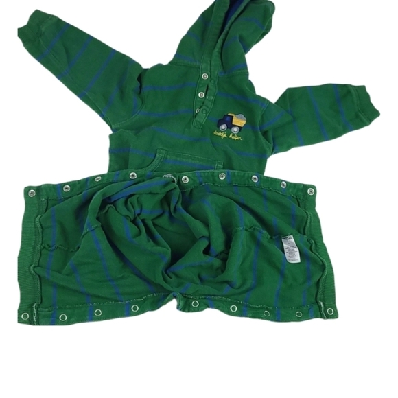 Vintage Truck Longsleeve Onsie Outfit Green - Picture 8 of 9